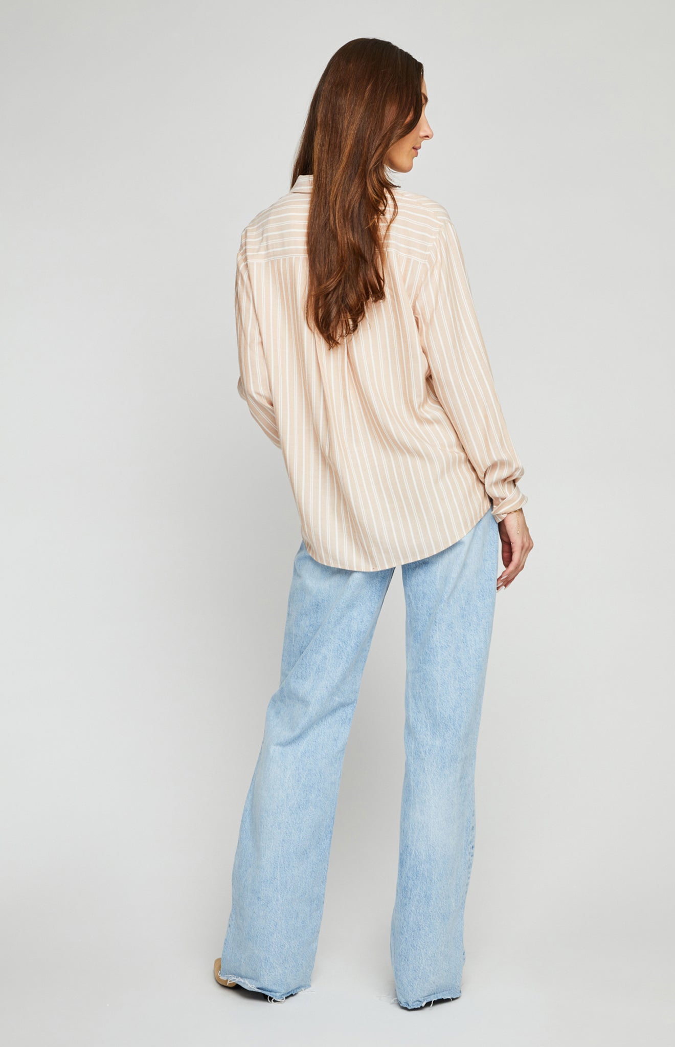 Wilder Button Down Shirt|color:Pecan Stripe