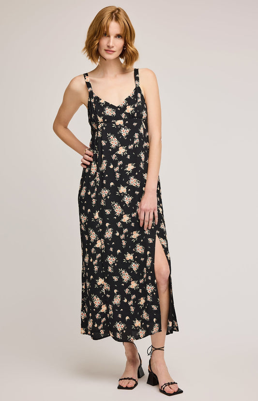Lysandra Floral Midi Dress|color:Black Floral
