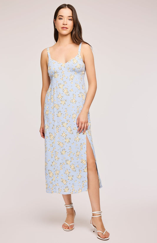 Lysandra Floral Midi Dress|color:Sky Floral