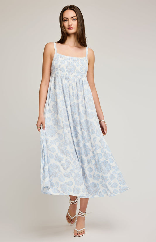 Evangeline Knit Midi Dress|color:Sky Bloom