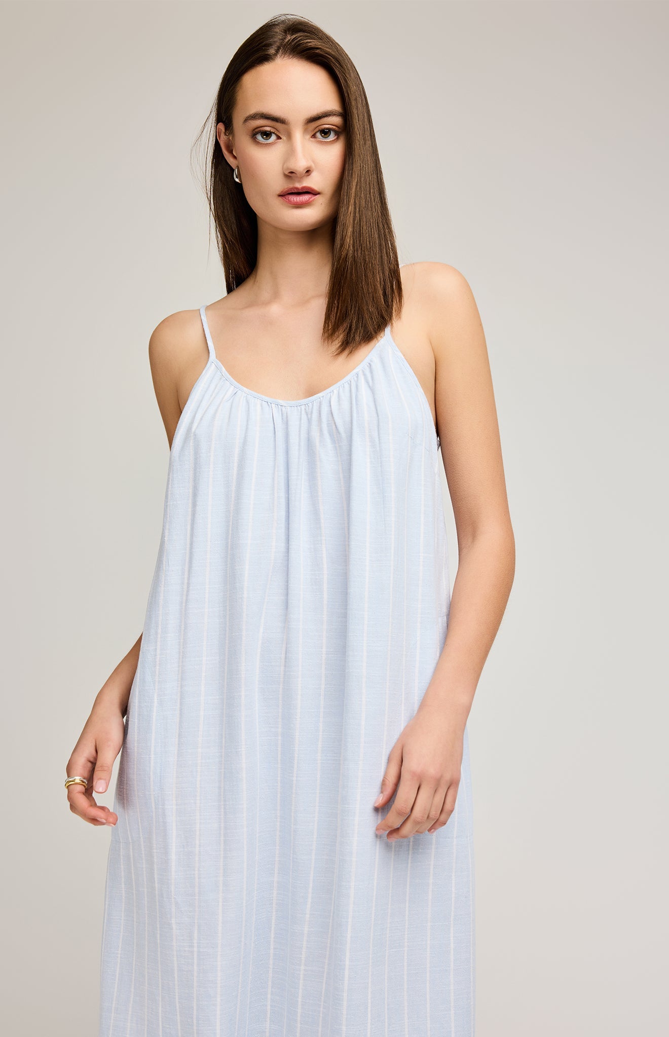 Brooke Linen Dress|color:Sky Stripe