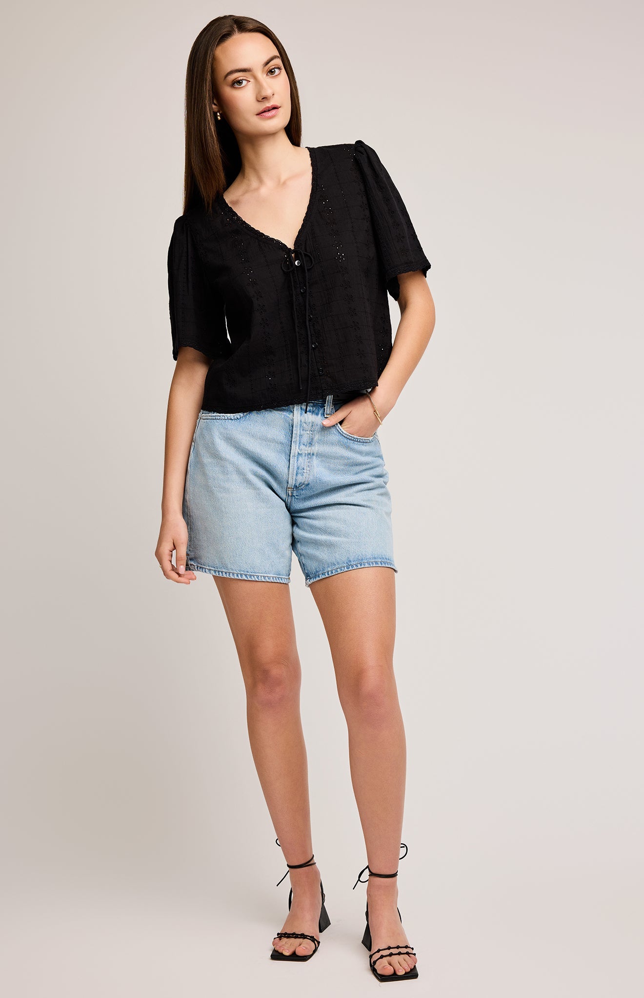 Jessa Eyelet Top