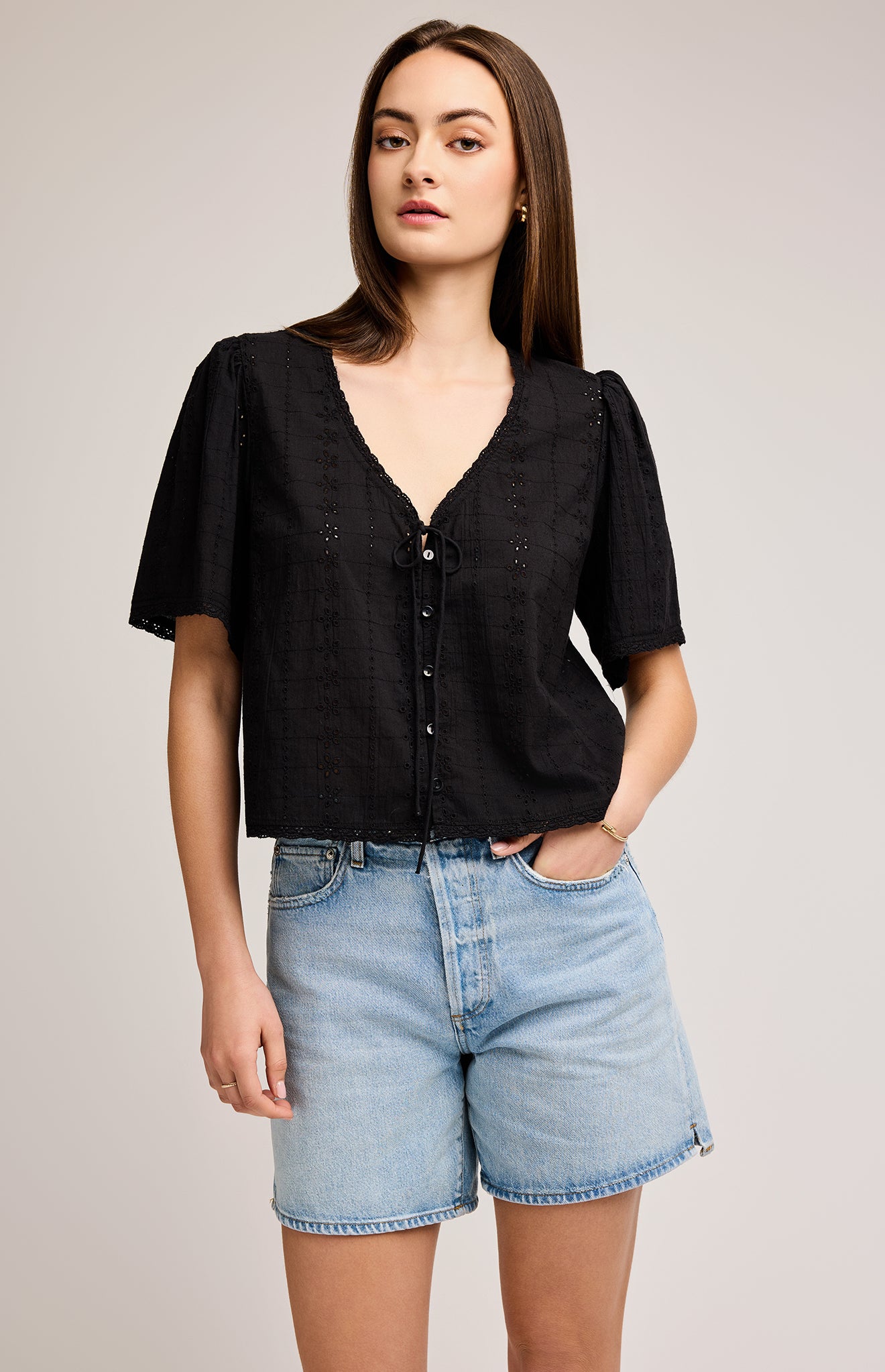 Jessa Eyelet Top
