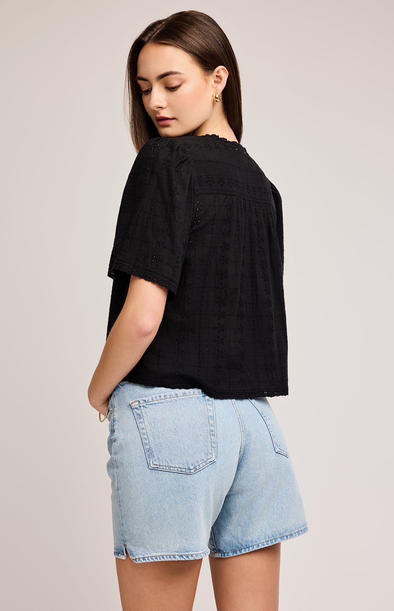 Jessa Eyelet Top