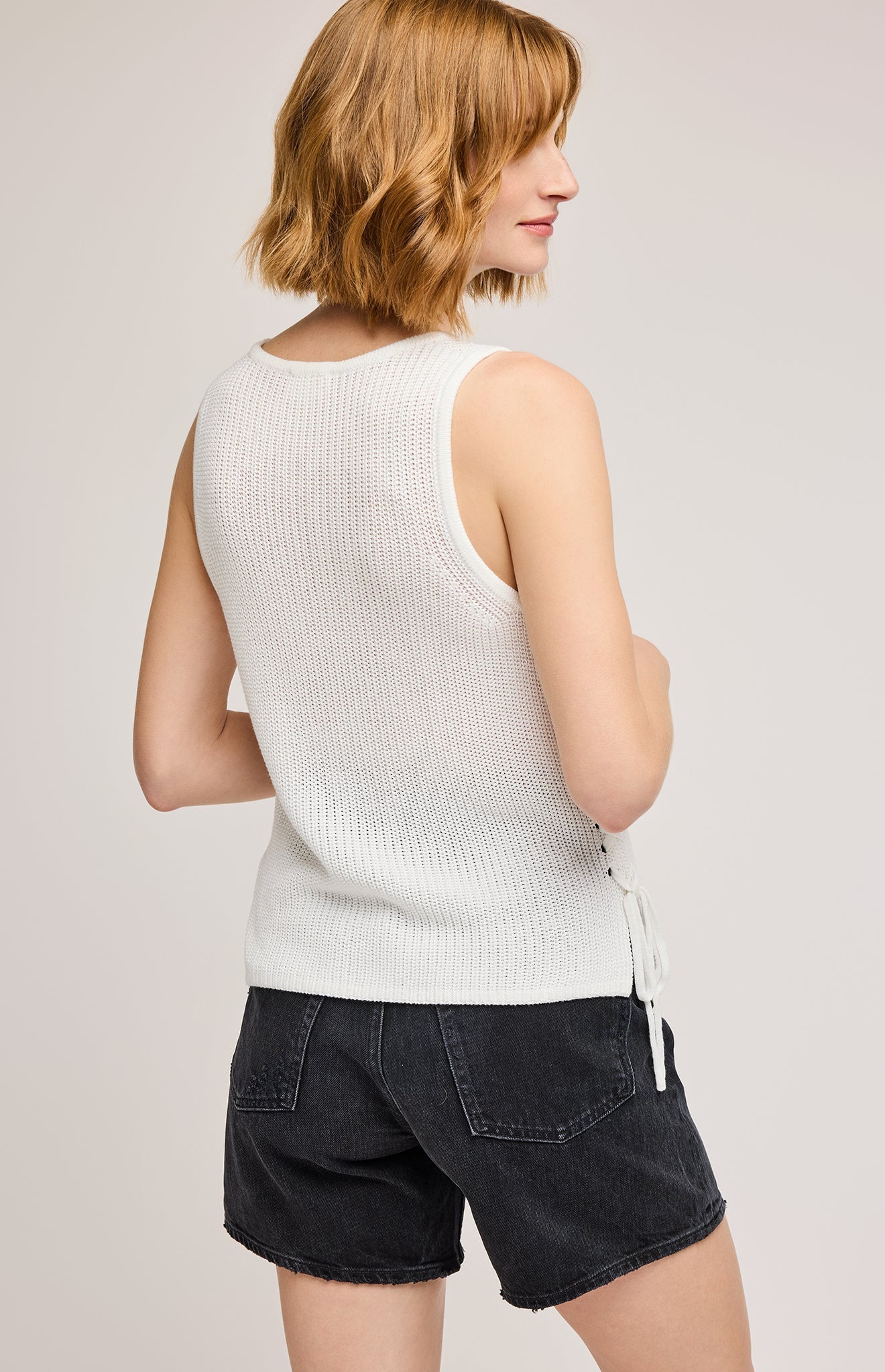 Emery Knit Sleeveless Top|color:White