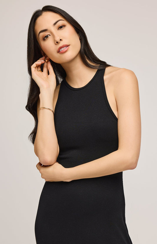 Adriana Ribbed Dress|color:Black