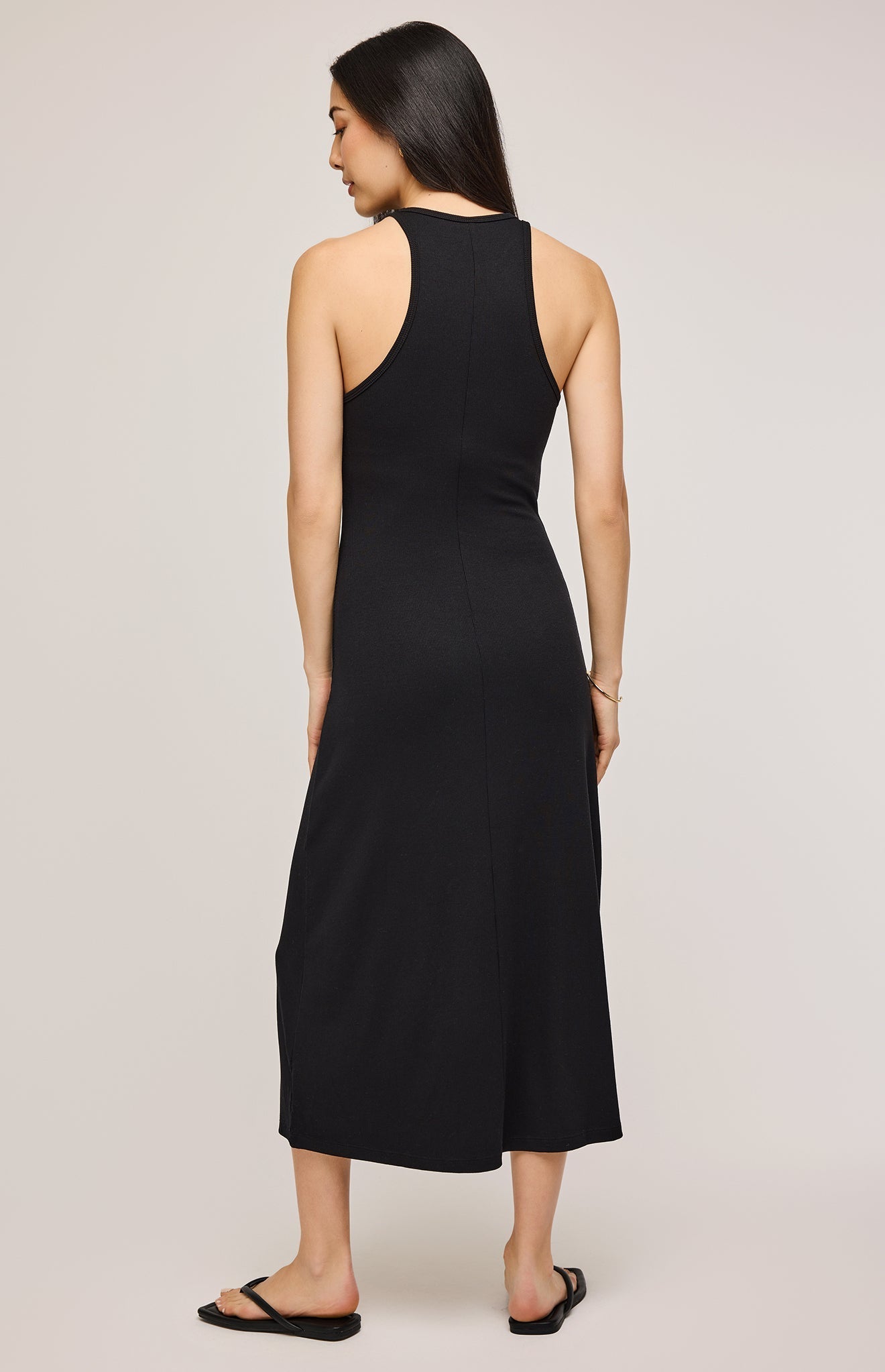 Adriana Ribbed Dress|color:Black