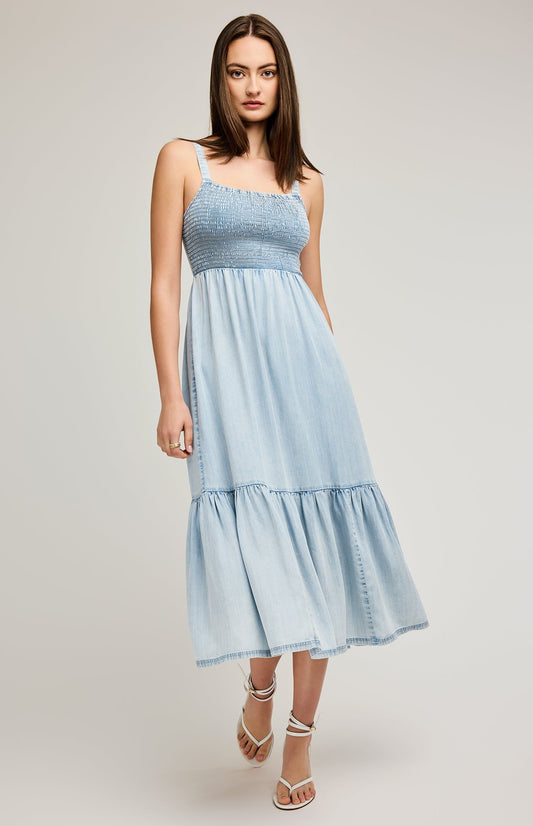 Nova Midi Dress|color:Light Blue