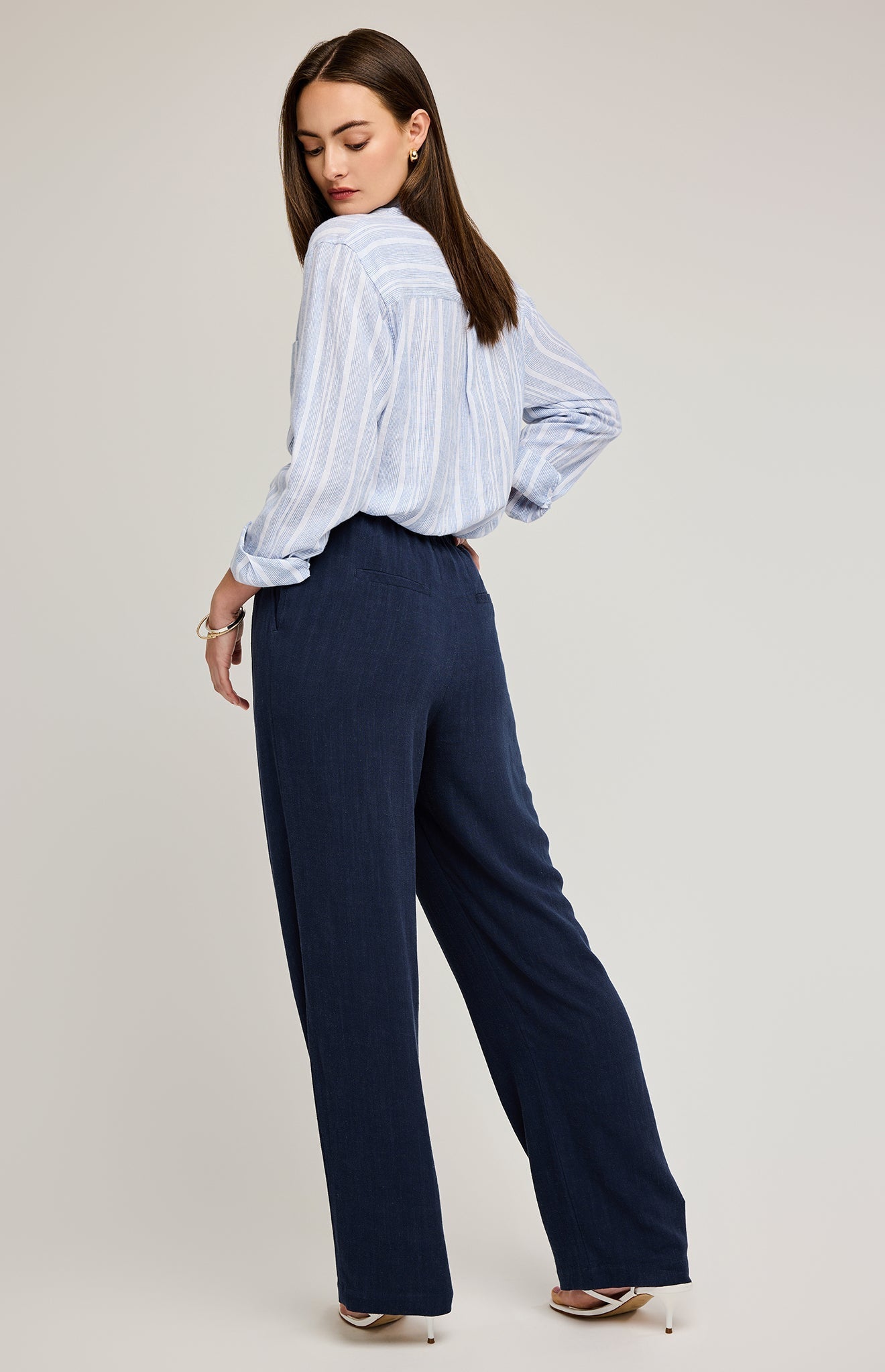 Elliot Linen Pant|color:Navy