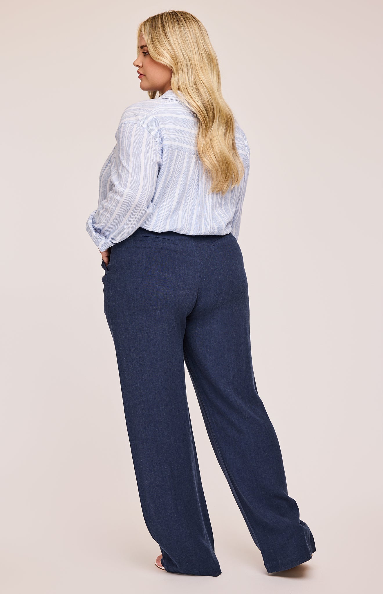 Elliot Linen Pant|color:Navy