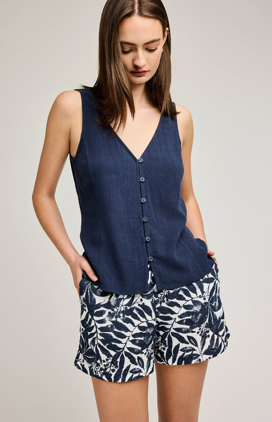 Emma Shorts|Navy Tropic