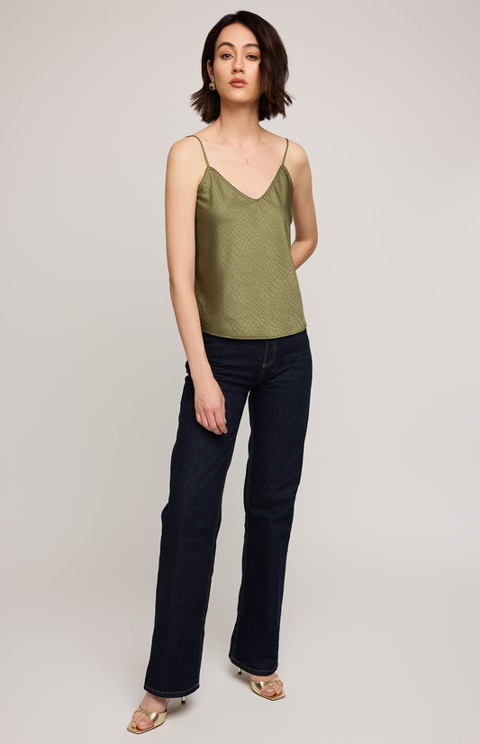 Priscilla Satin Tank|color:Ivy