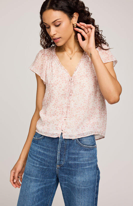 Carlotta Blouse|color:Pink Floral