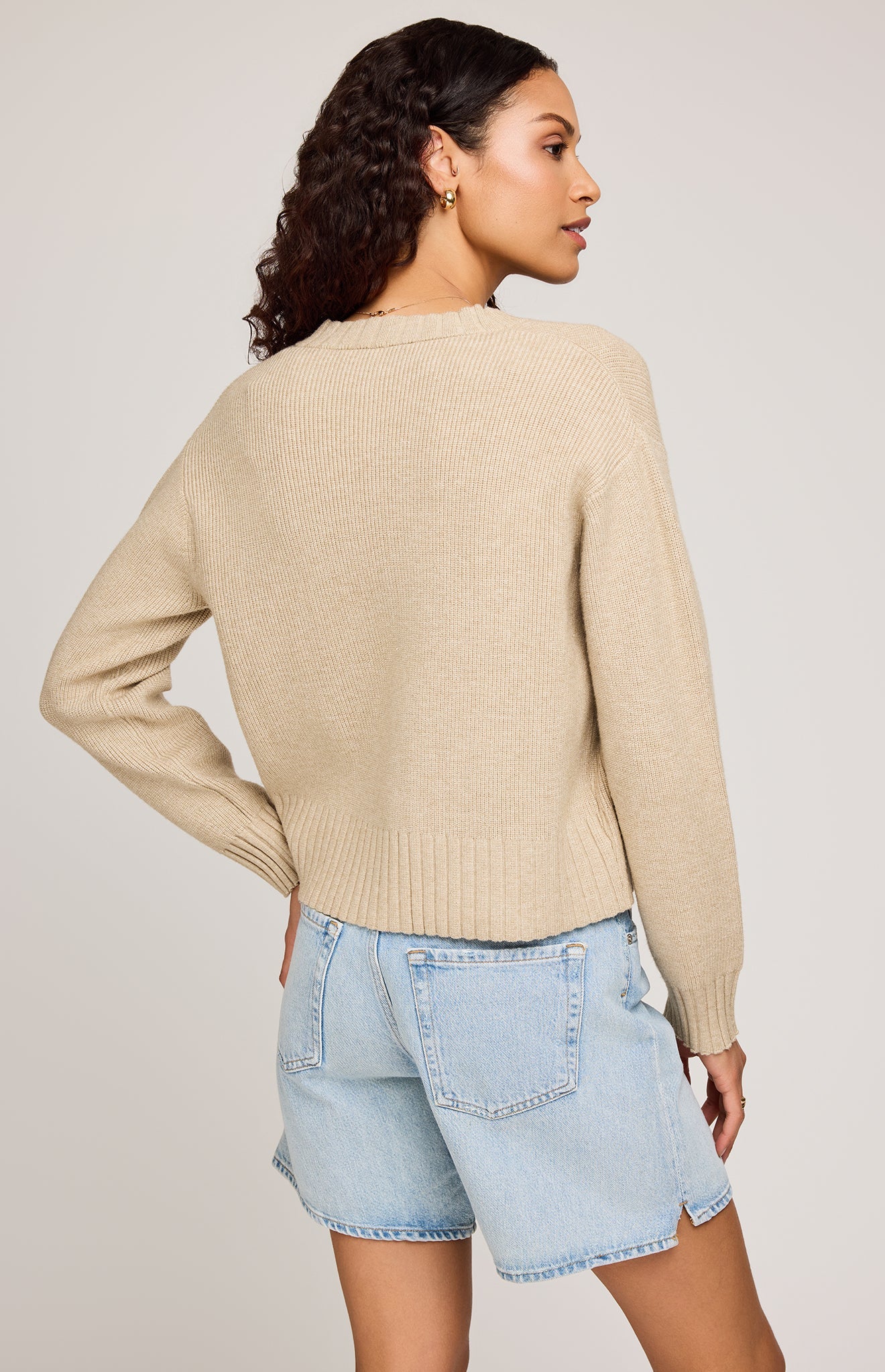 Mabel Cardigan|color:Heather Bone