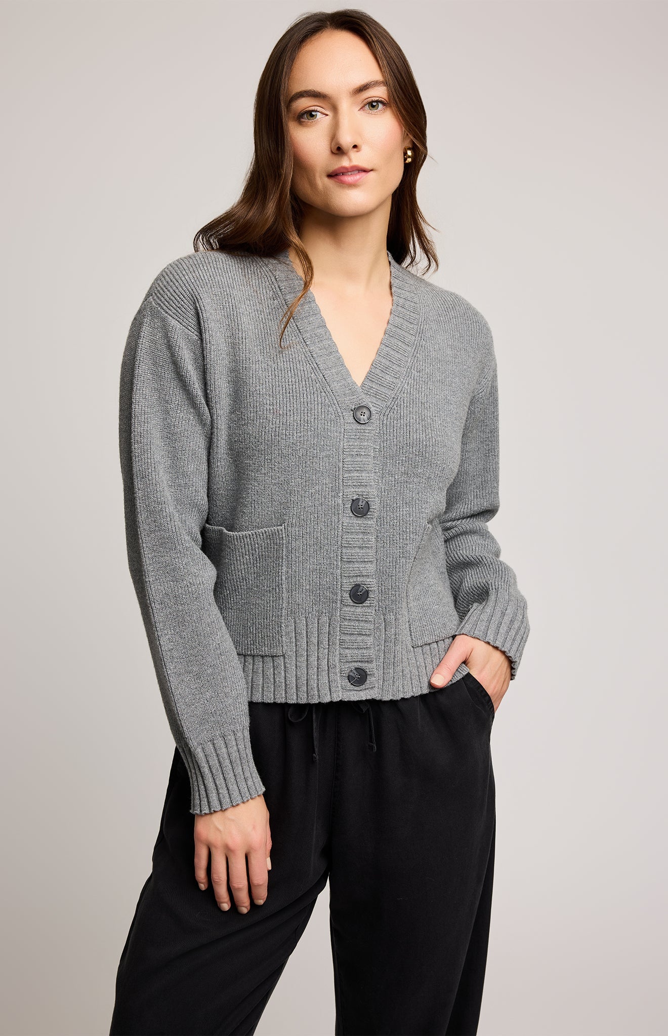 Mabel Cardigan|color:Heather Grey