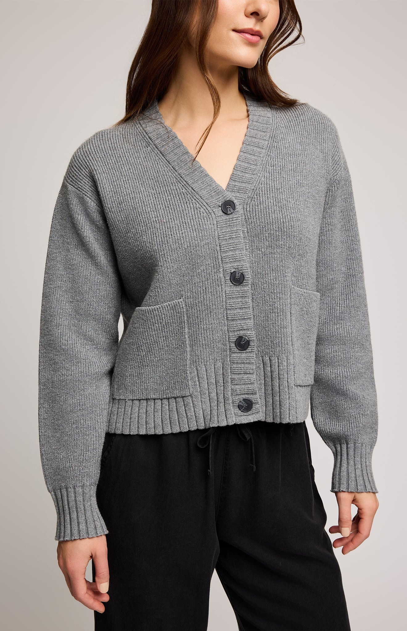 Mabel Cardigan|color:Heather Grey