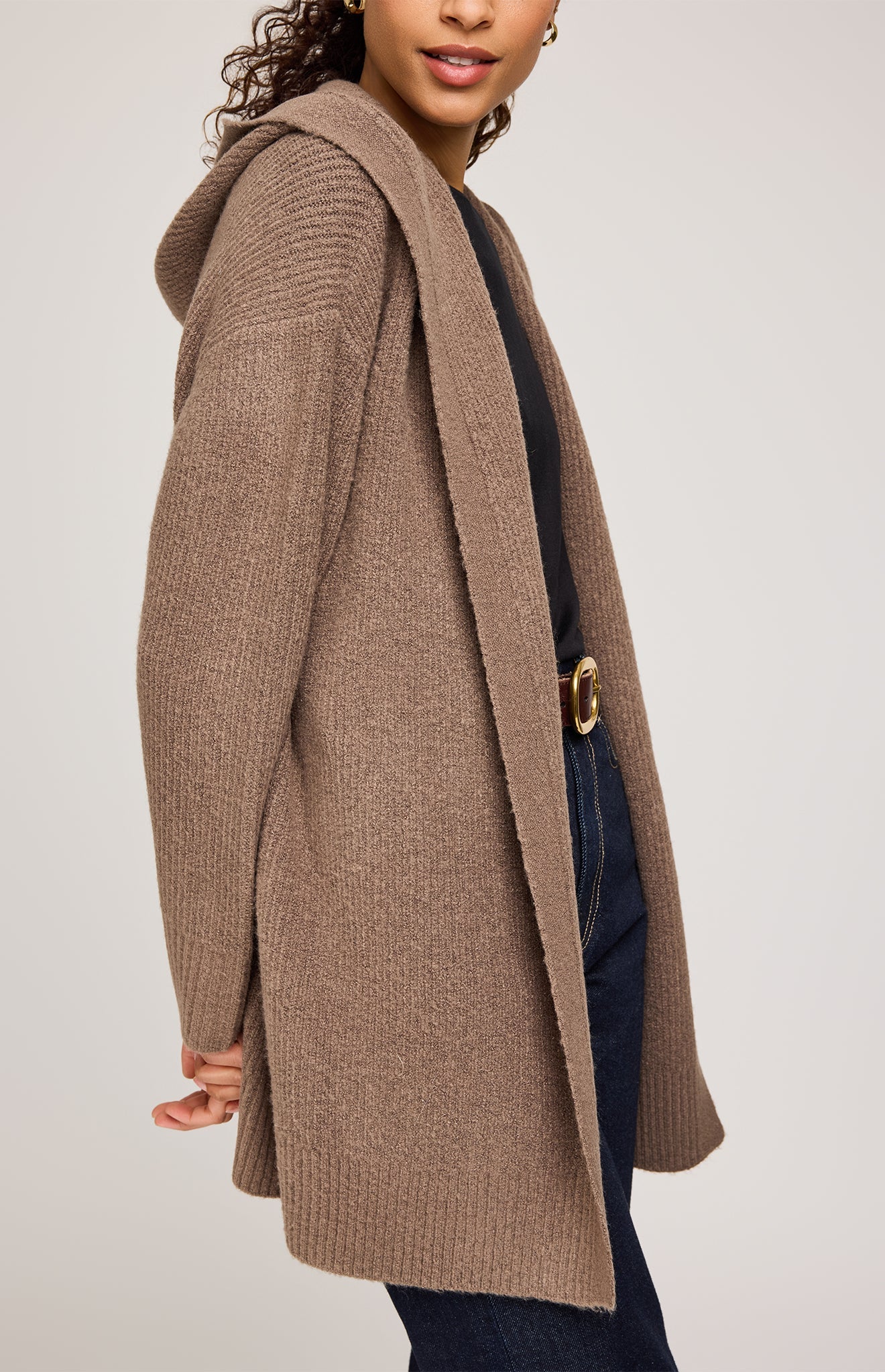 Ilana Cardigan|color:Heather Bark