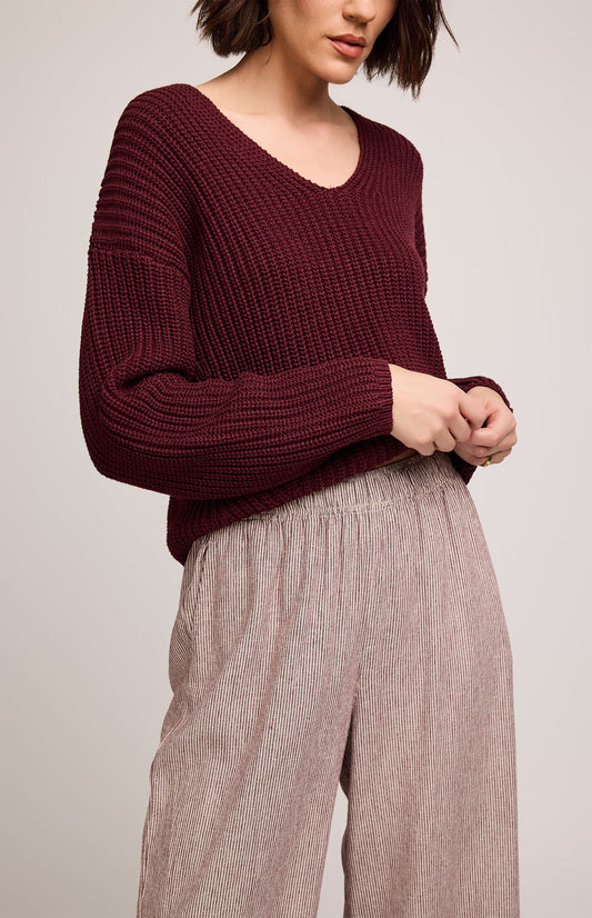 Ellie Pant|color:Merlot Stripe