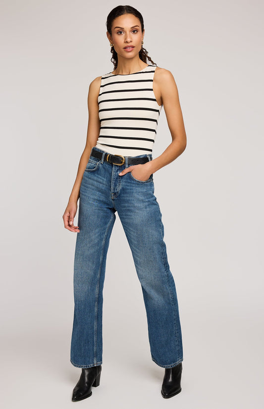 Cyrus Tank Top|color:Cream Stripe