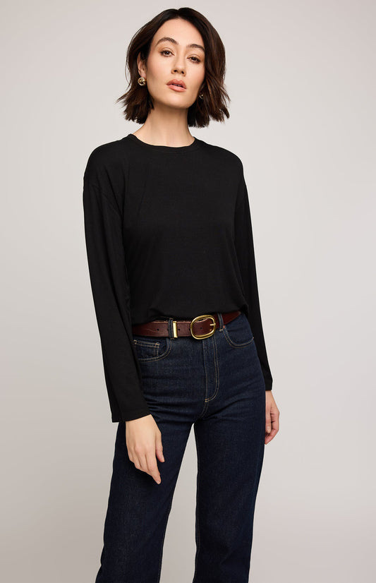 Indy Long Sleeve Top|color:Black