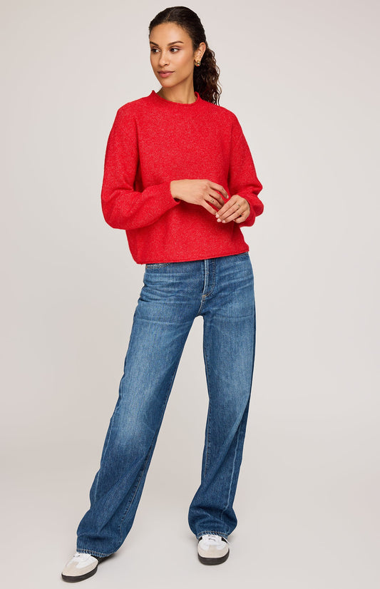 Wanda Pullover Sweater|color:Heather Red