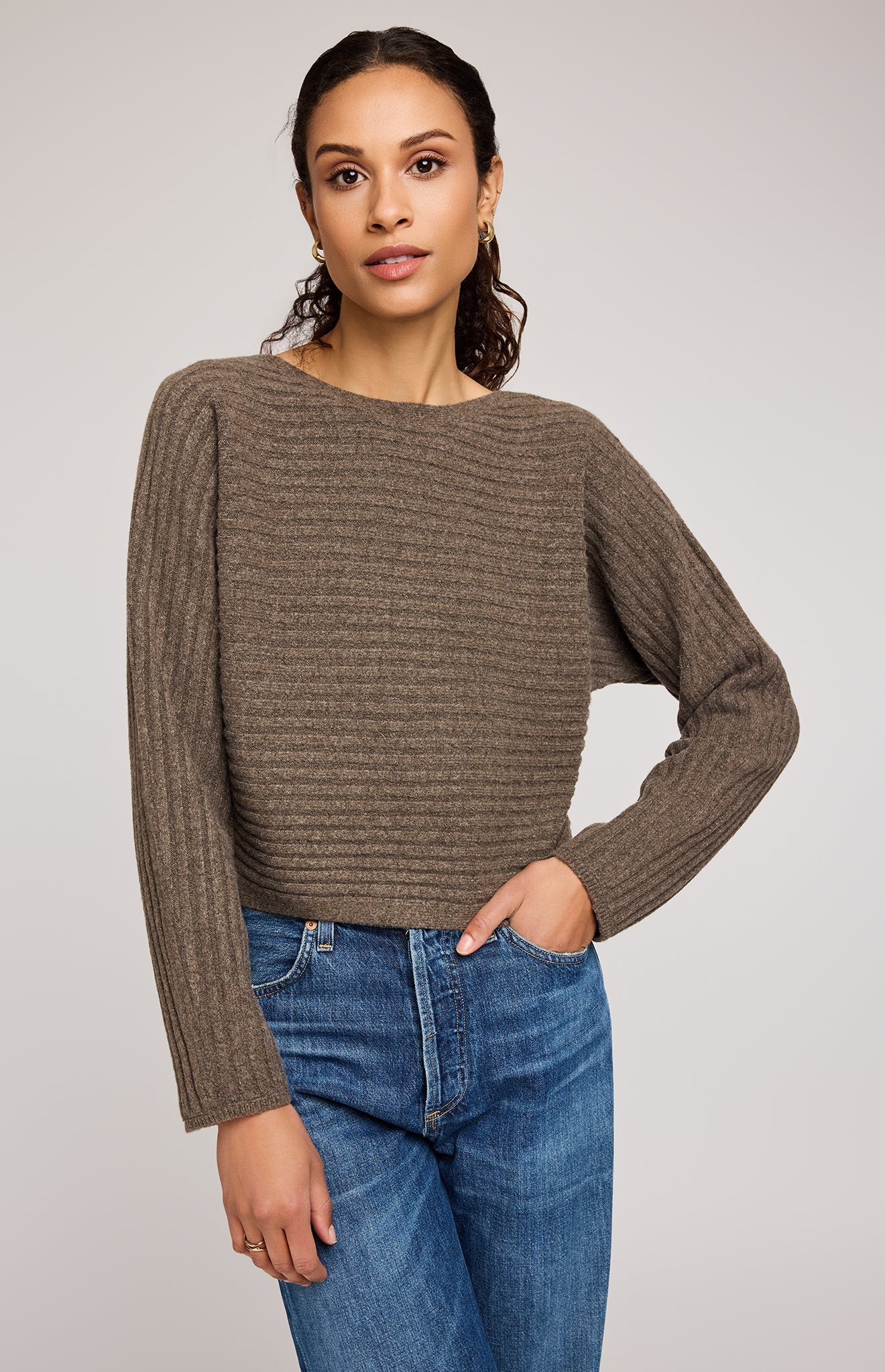 Niko Pullover Sweater|color:Heather Umber