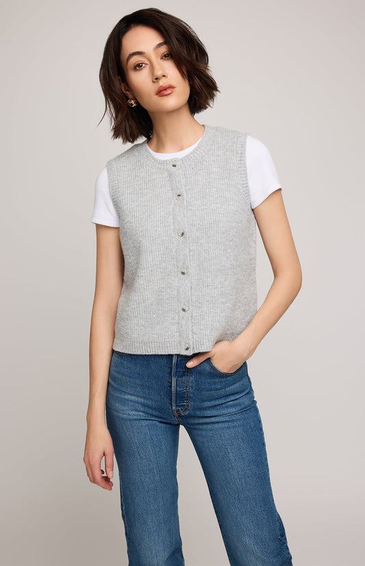 Winnie Knit Vest|color:Heather Ash