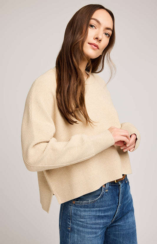 Axel Crewneck Sweater|color:Heather Sandstone