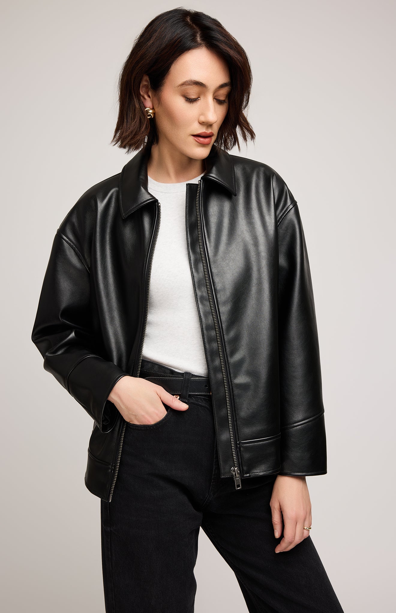 Audrey Vegan Leather Jacket