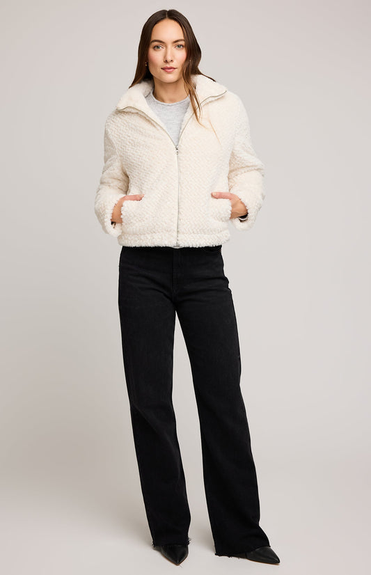 Calista Faux Fur Jacket|color:Cream