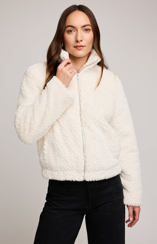 Calista Faux Fur Jacket|color:Cream