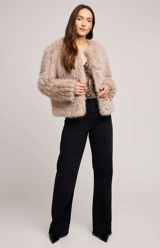 Uma Faux Fur Jacket|color:Smoke