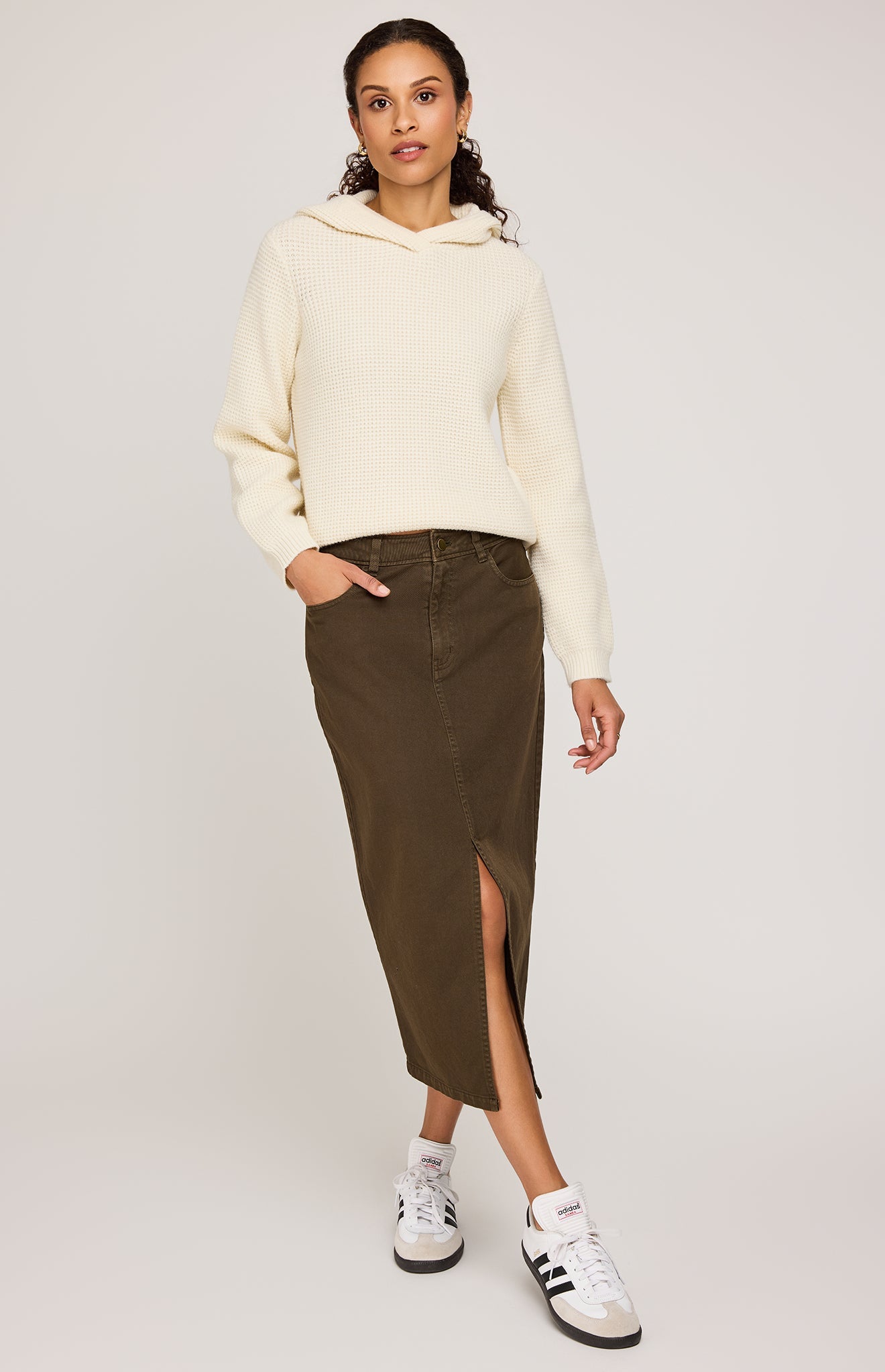 Georgia Midi Skirt|color:Hemlock