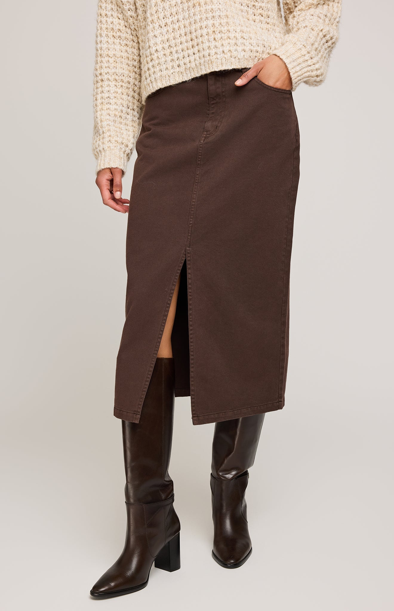 Georgia Midi Skirt|color:Java
