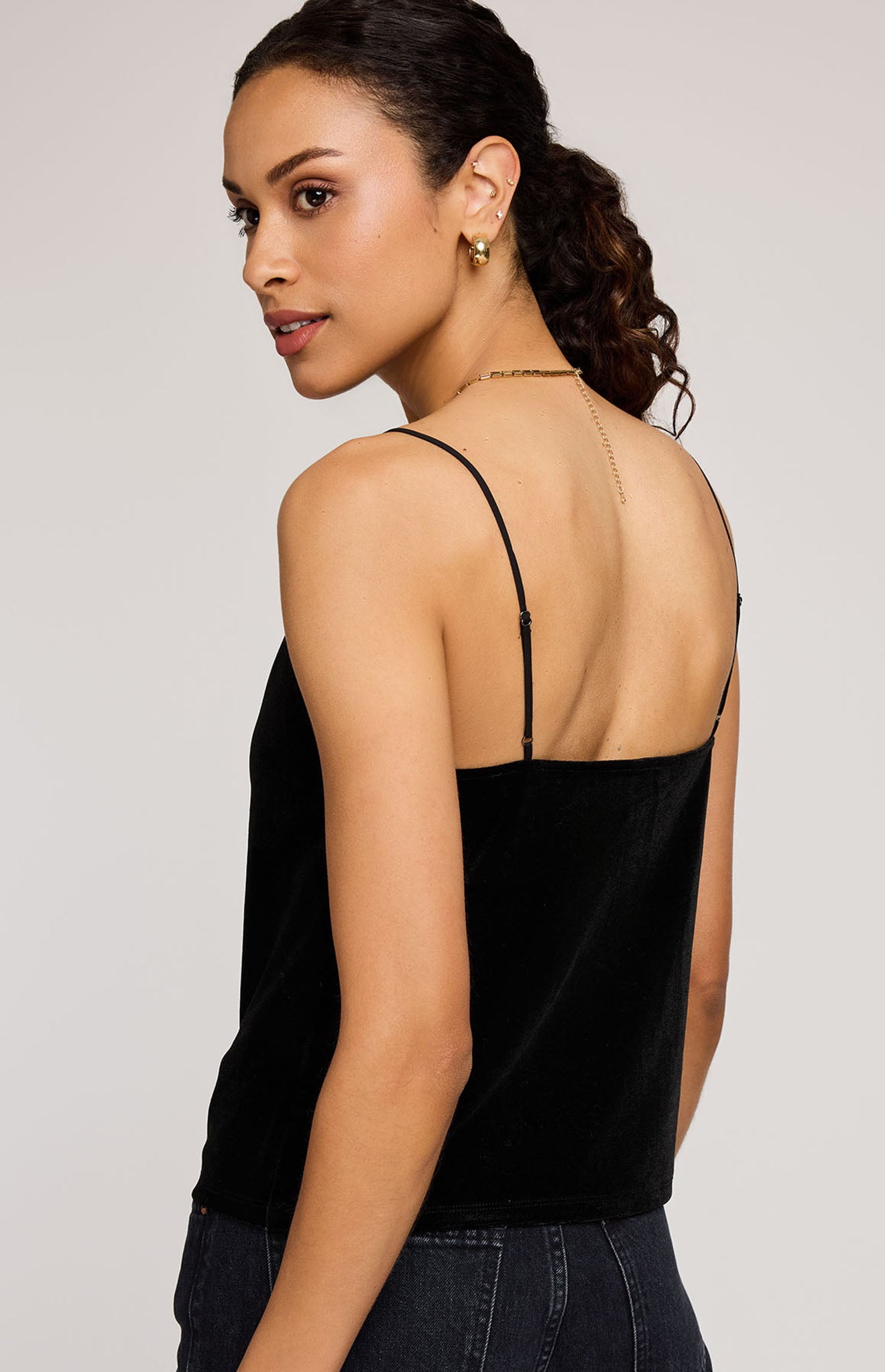 Sofie Velvet Tank|Color:Black