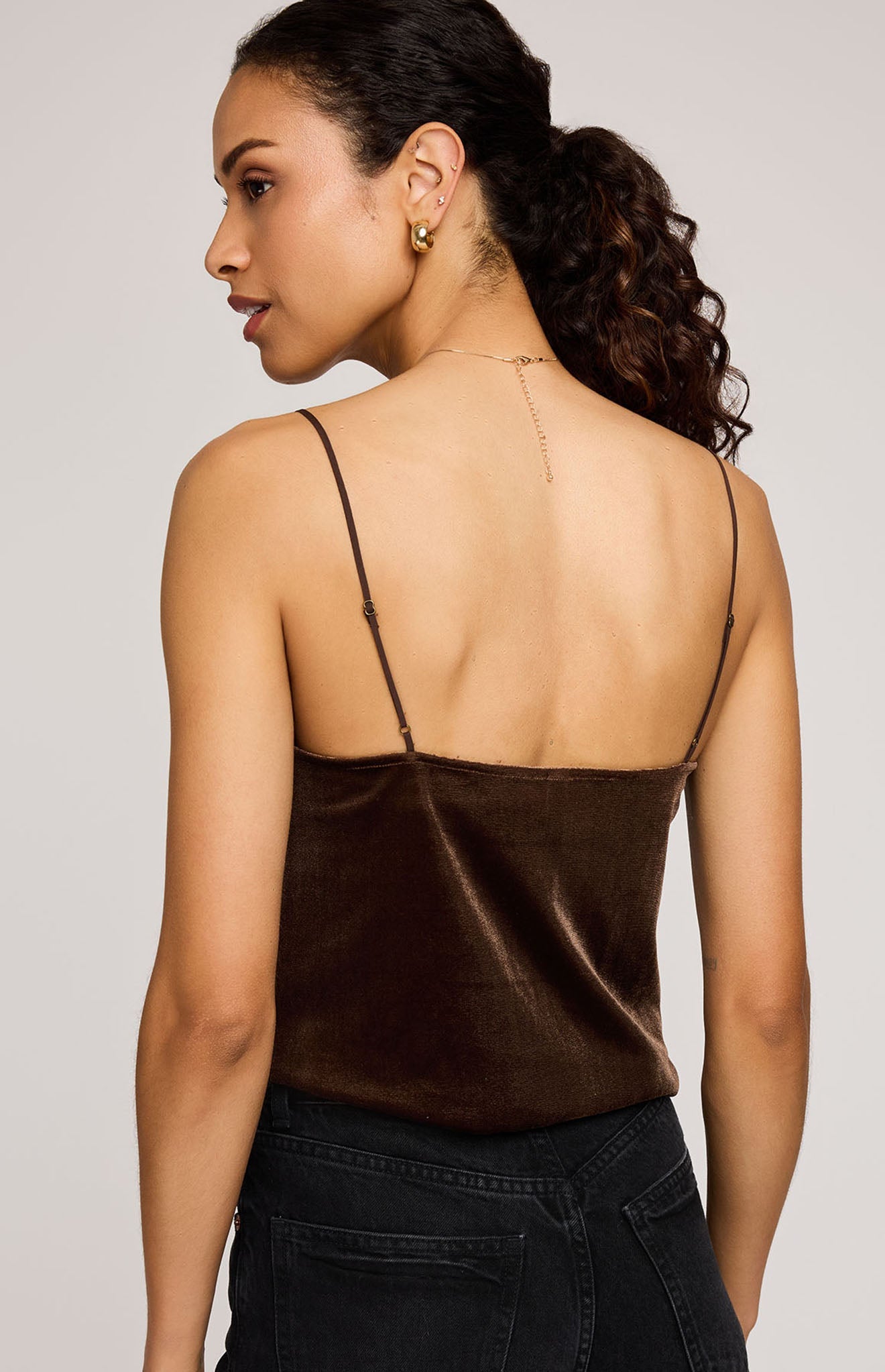 Sofie Velvet Tank|Color:Ganache