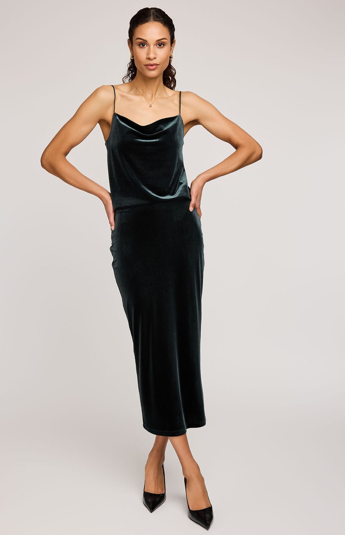 Sofie Velvet Tank|Color:Wintergreen