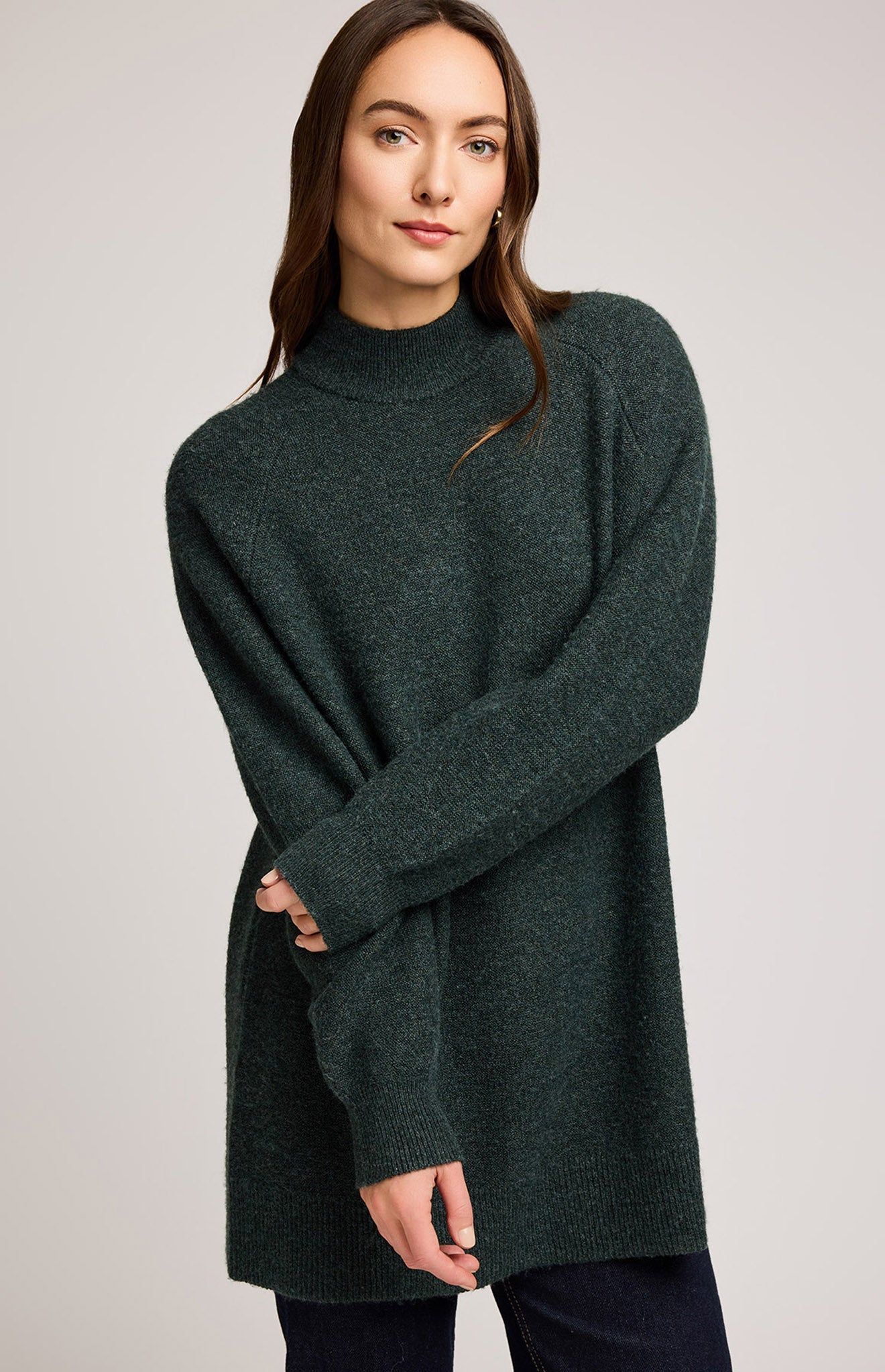 Lena Pullover Sweater|Color:Heather Forest