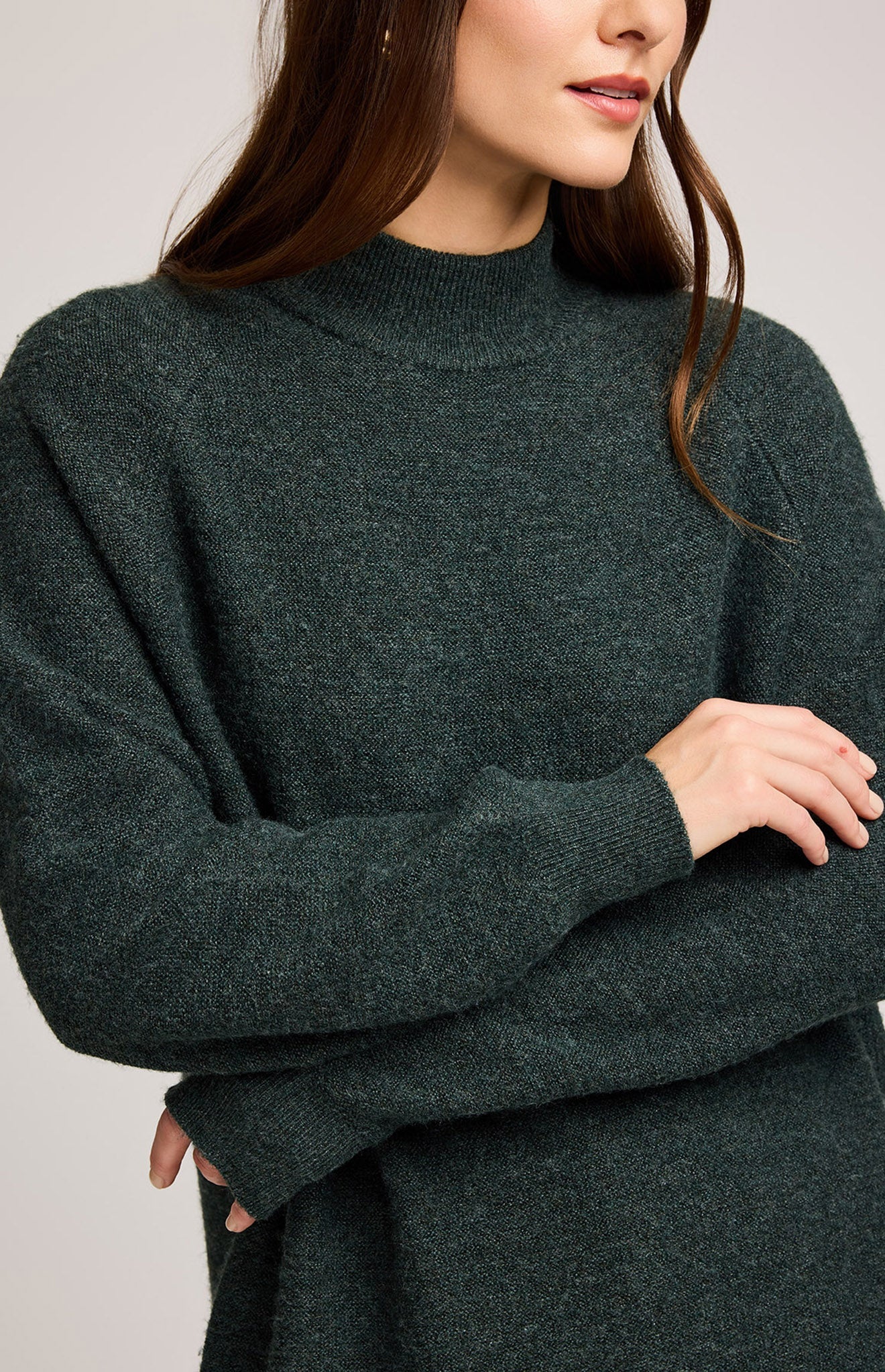Lena Pullover Sweater|Color:Heather Forest
