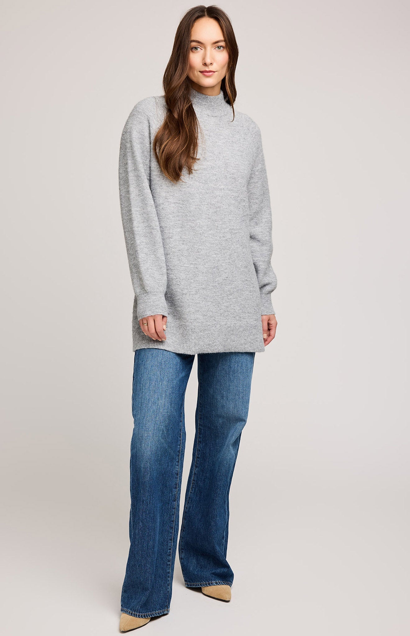 Lena Tunic Sweater|Color:Heather Grey