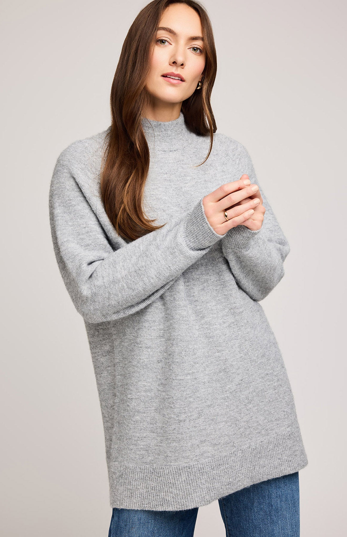 Lena Pullover Sweater|Color:Heather Grey