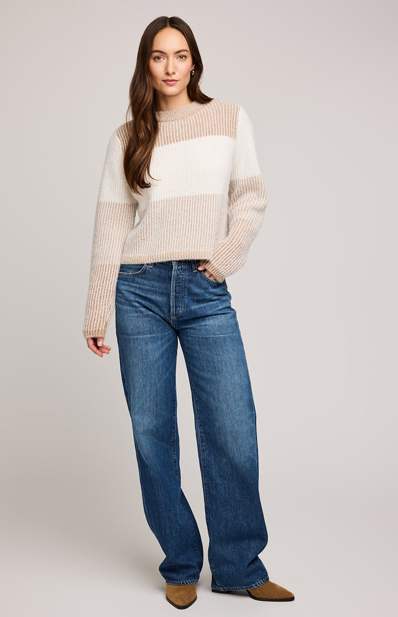 Lucille Crewneck Sweater|Color:Bone