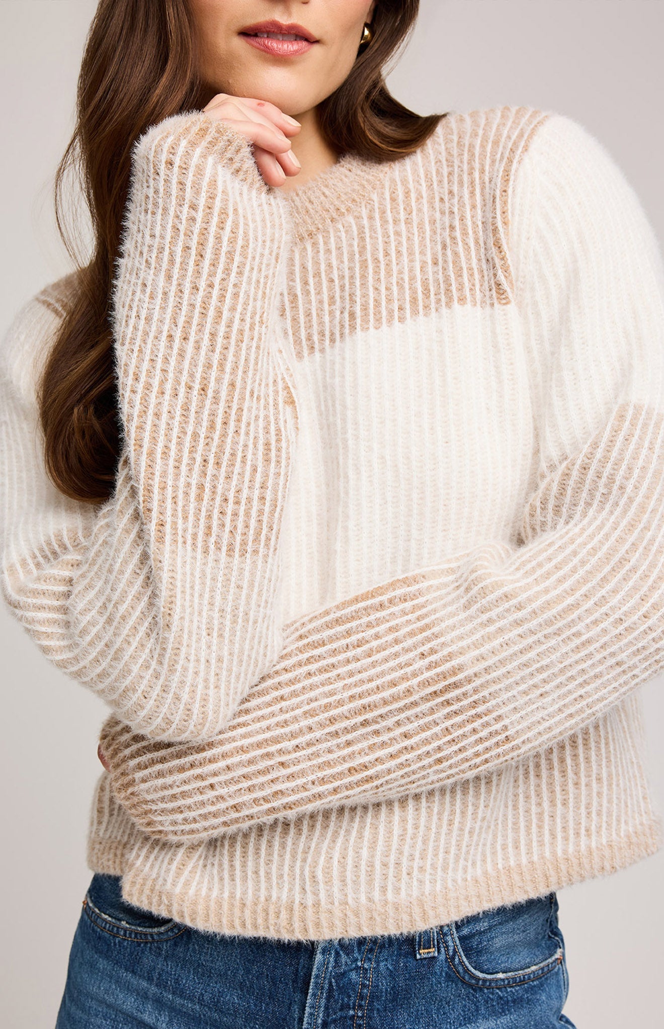 Lucille Crewneck Sweater|Color:Bone