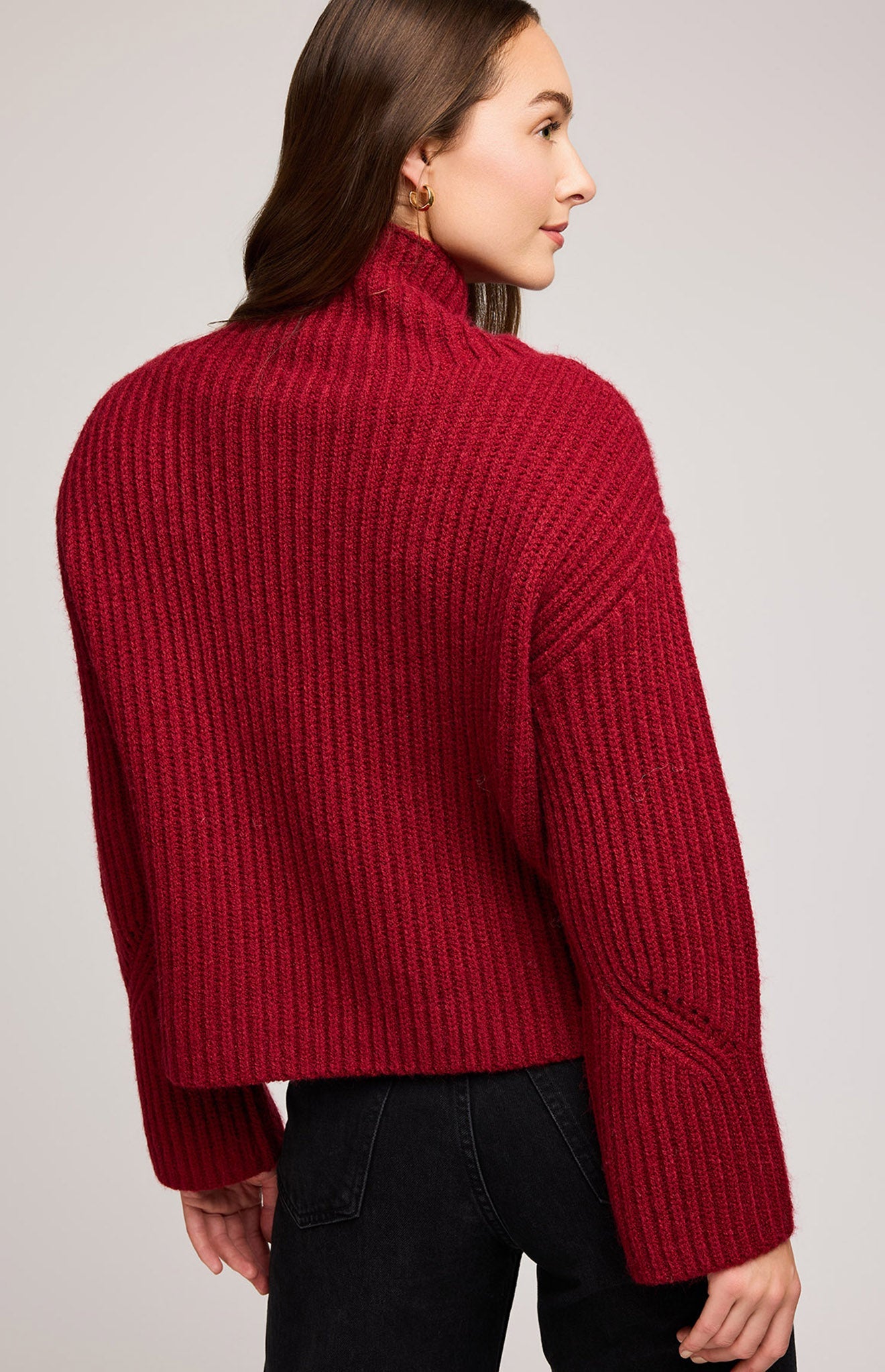 Marlow Turtleneck Sweater|Color:Crimson