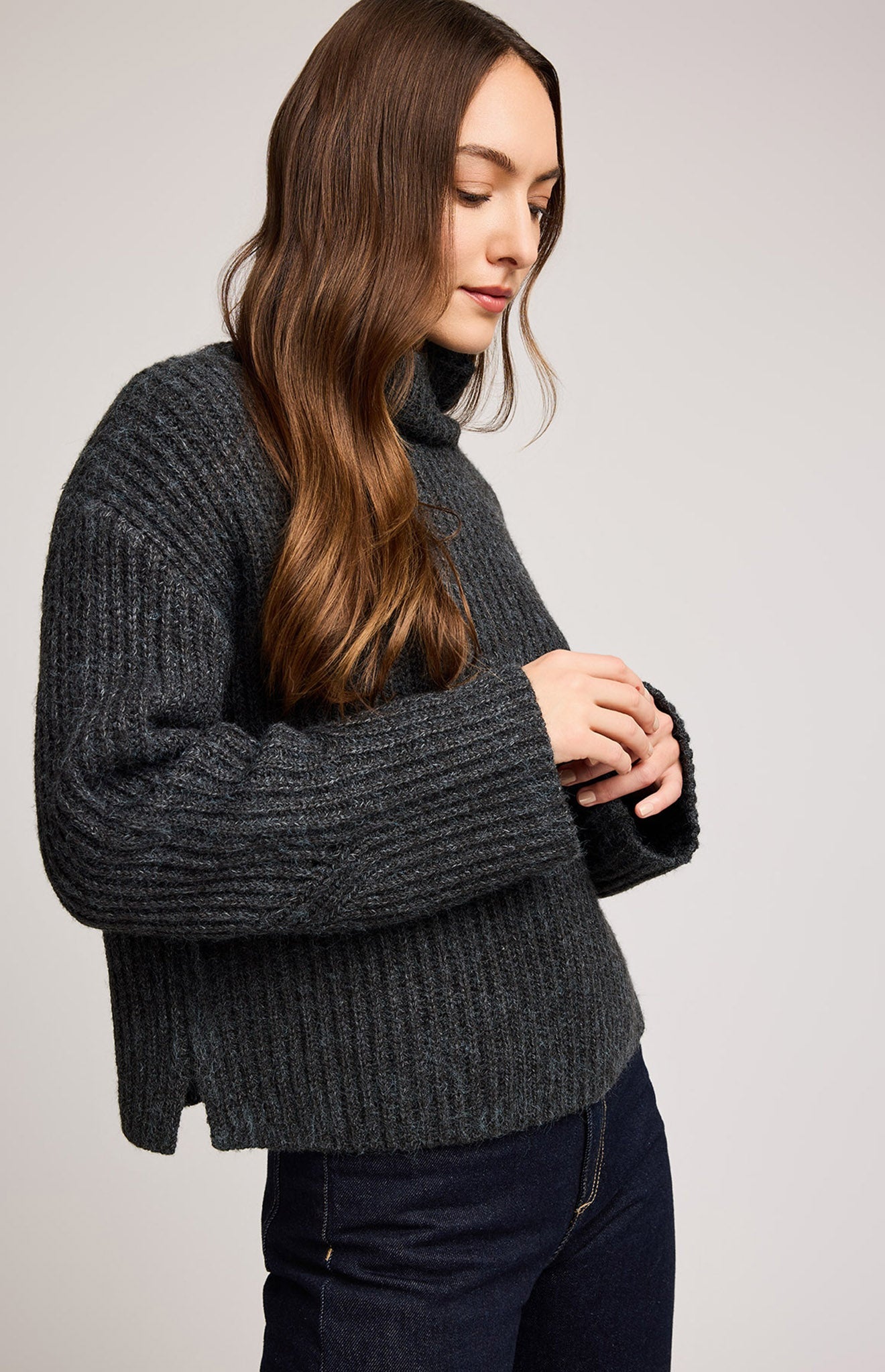 Marlow Turtleneck Sweater|Color:Heather Charcoal
