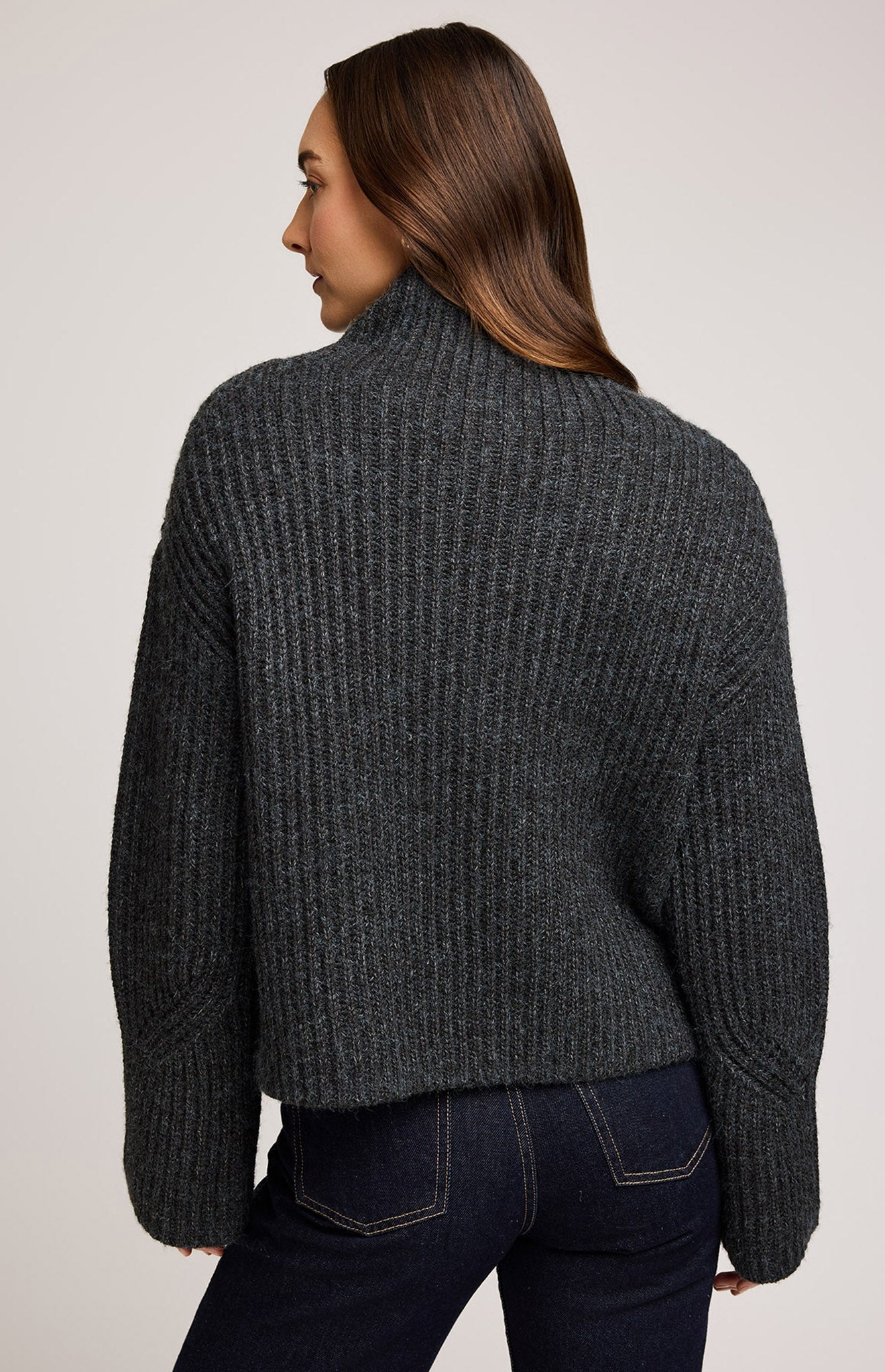 Marlow Turtleneck Sweater|Color:Heather Charcoal