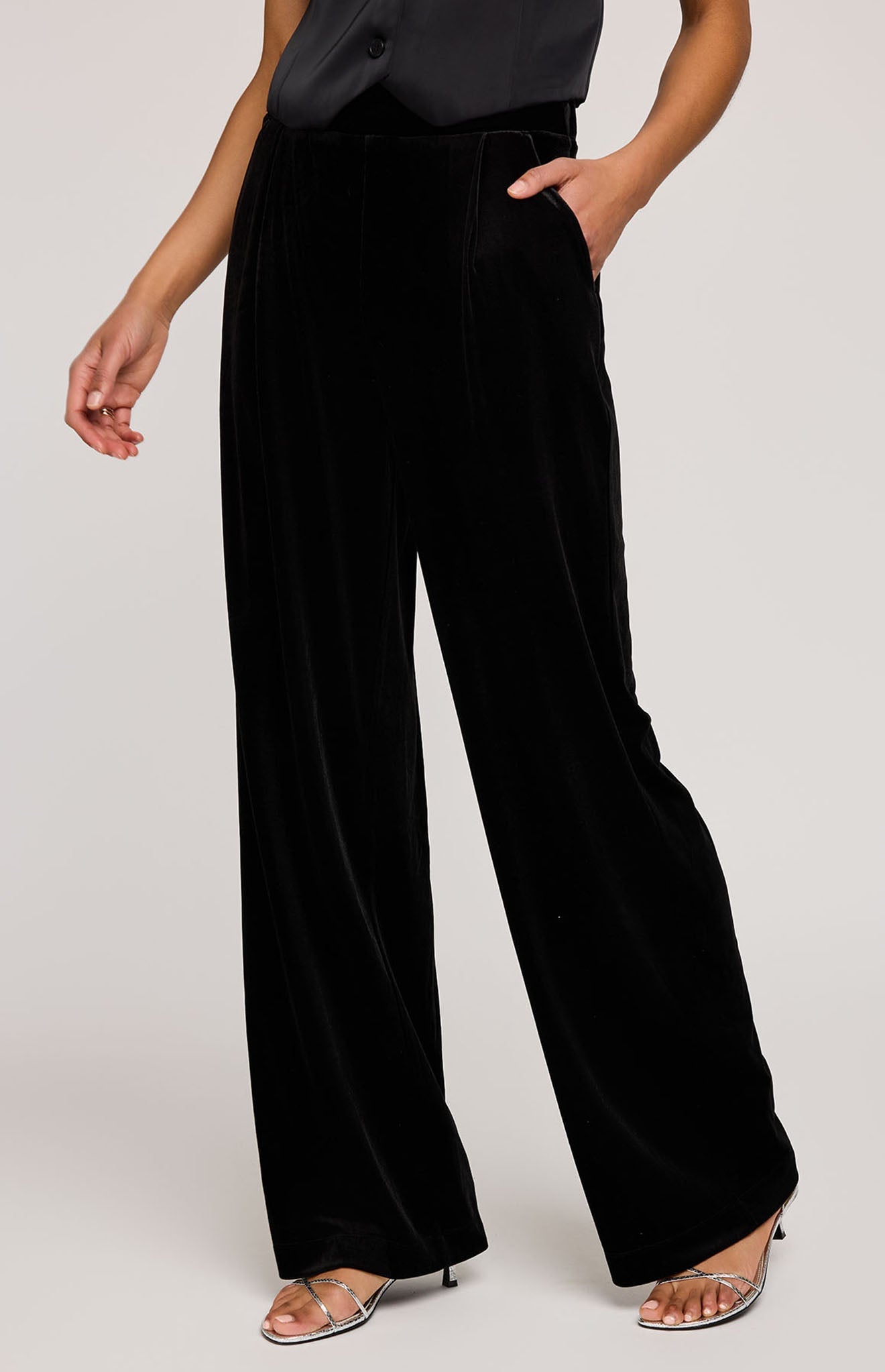 Sylvia Velvet Pant|Color:Black