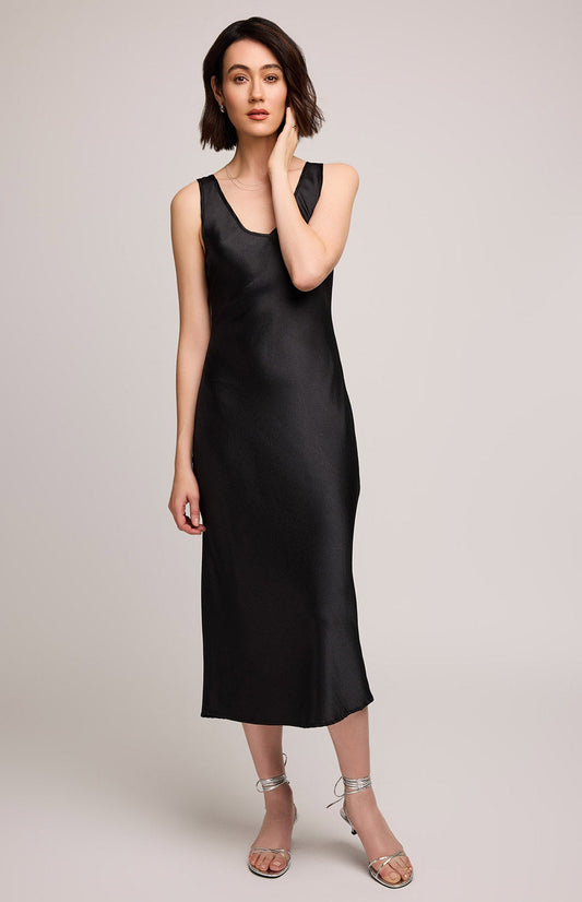Astra Satin Dress|Color:Black