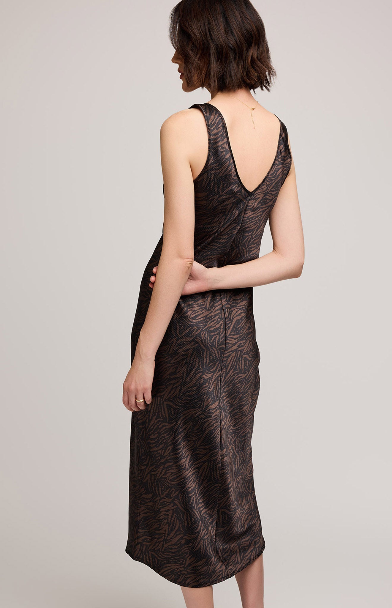 Astra Satin Dress|Color:Java Print