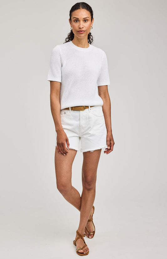 Faye Knit Top|color:White